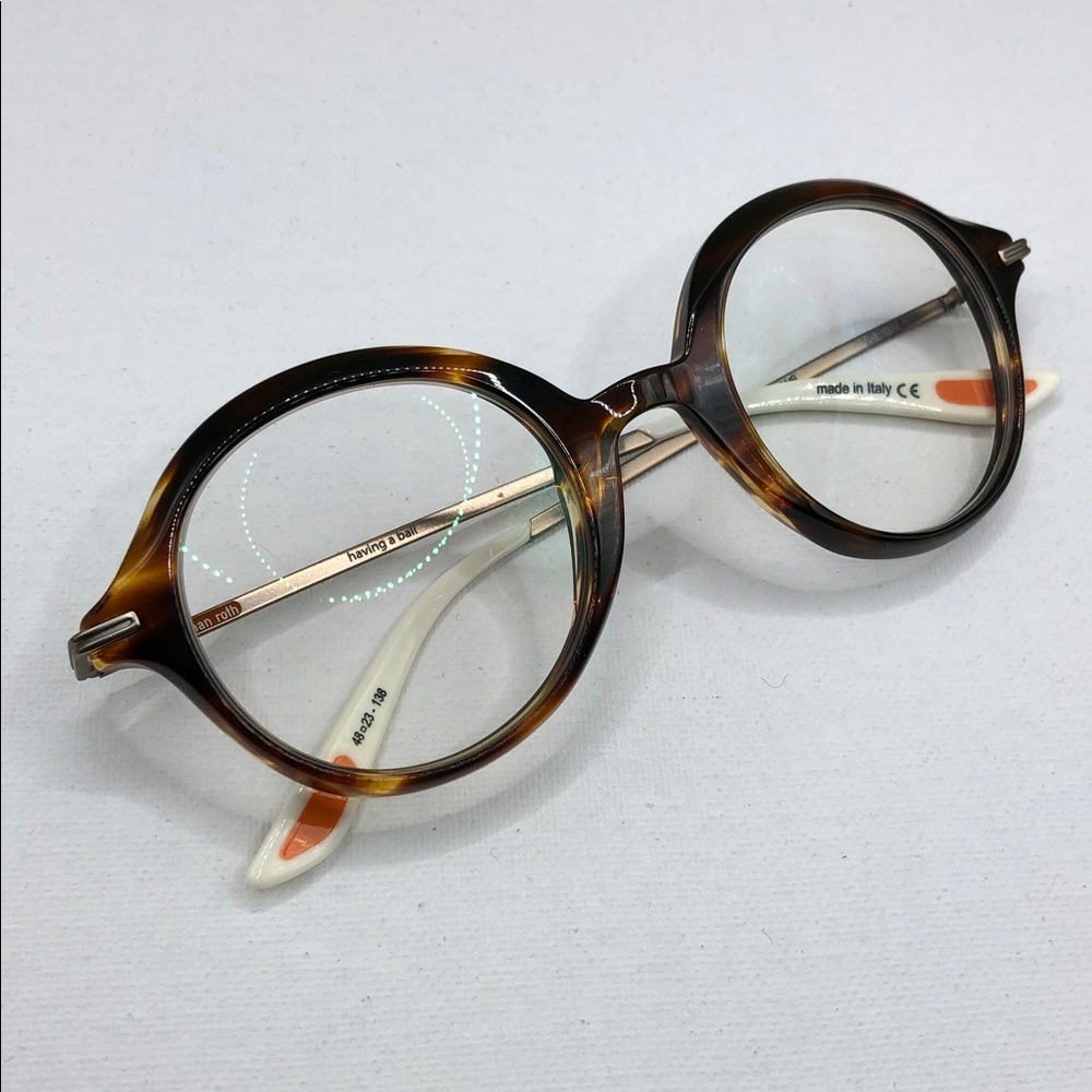 Christian Roth Having A Ball Crx-00020 Round Tortoise Frames Only Unisex Italy
